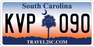SC license plate KVP090