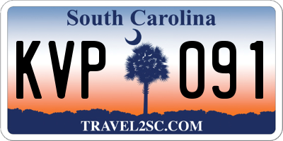 SC license plate KVP091