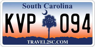 SC license plate KVP094