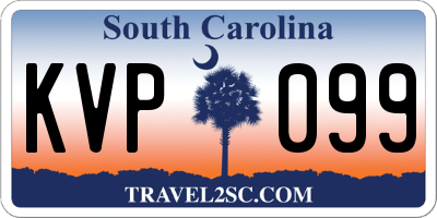SC license plate KVP099