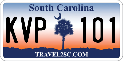 SC license plate KVP101