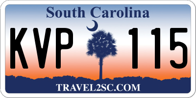 SC license plate KVP115