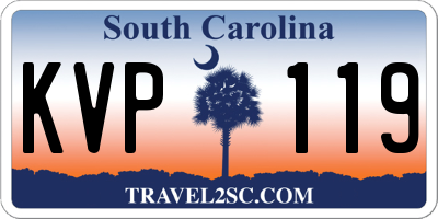 SC license plate KVP119
