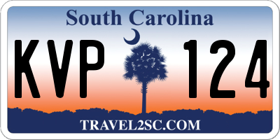 SC license plate KVP124