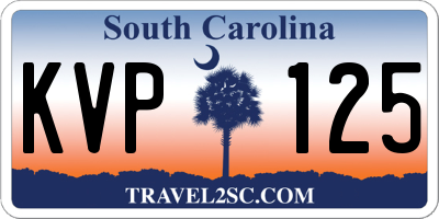 SC license plate KVP125