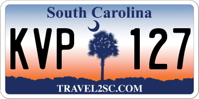 SC license plate KVP127