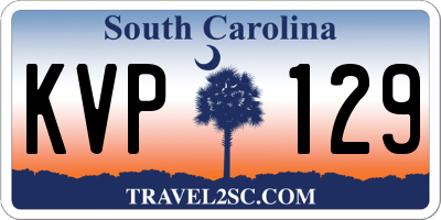 SC license plate KVP129