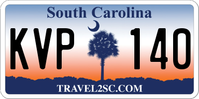 SC license plate KVP140