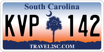 SC license plate KVP142
