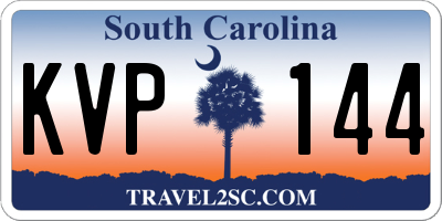 SC license plate KVP144