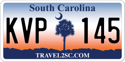 SC license plate KVP145