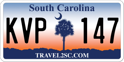 SC license plate KVP147