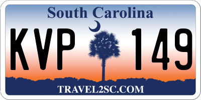 SC license plate KVP149