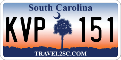 SC license plate KVP151