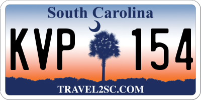 SC license plate KVP154