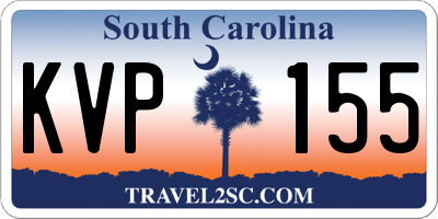 SC license plate KVP155