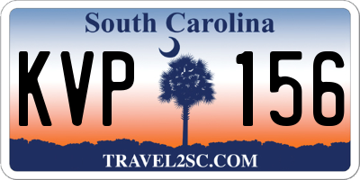 SC license plate KVP156