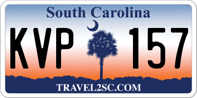 SC license plate KVP157