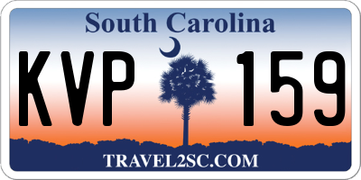 SC license plate KVP159