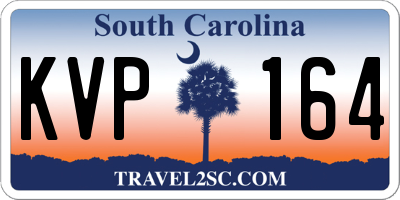 SC license plate KVP164