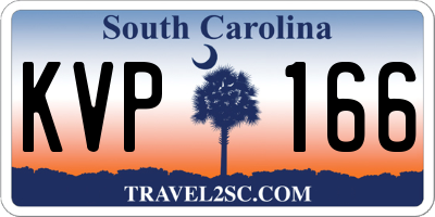 SC license plate KVP166