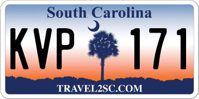 SC license plate KVP171