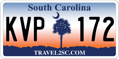 SC license plate KVP172
