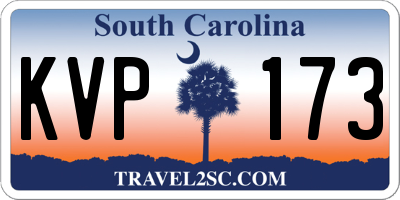 SC license plate KVP173