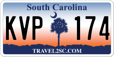 SC license plate KVP174