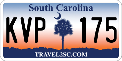 SC license plate KVP175