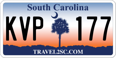 SC license plate KVP177