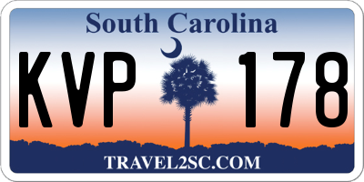 SC license plate KVP178