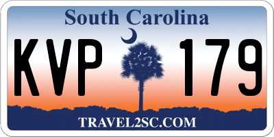 SC license plate KVP179