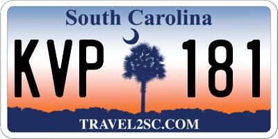 SC license plate KVP181