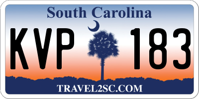 SC license plate KVP183