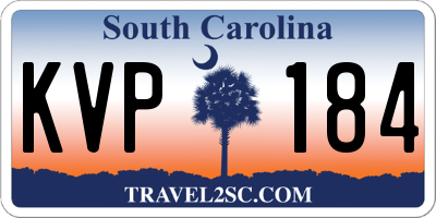 SC license plate KVP184