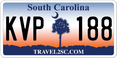 SC license plate KVP188