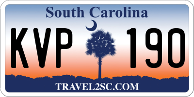 SC license plate KVP190