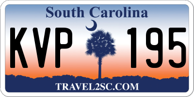 SC license plate KVP195