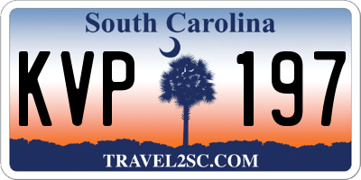 SC license plate KVP197