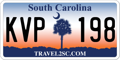 SC license plate KVP198