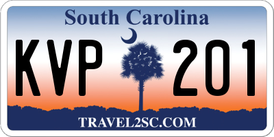 SC license plate KVP201