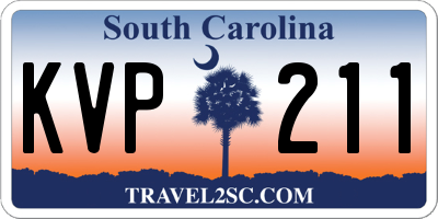SC license plate KVP211
