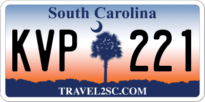 SC license plate KVP221