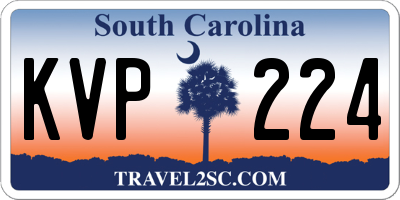 SC license plate KVP224