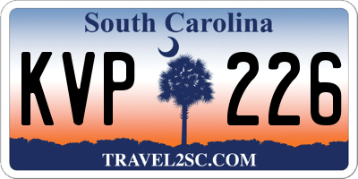 SC license plate KVP226