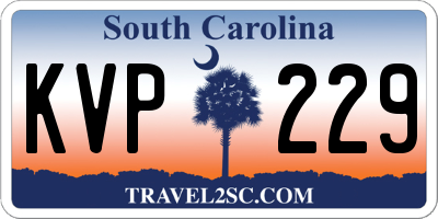 SC license plate KVP229