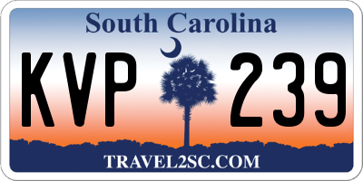 SC license plate KVP239