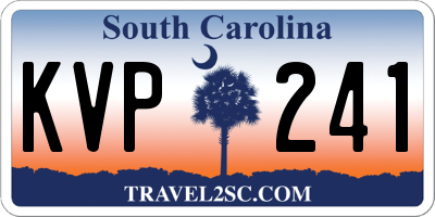 SC license plate KVP241