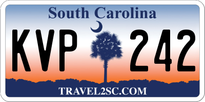 SC license plate KVP242